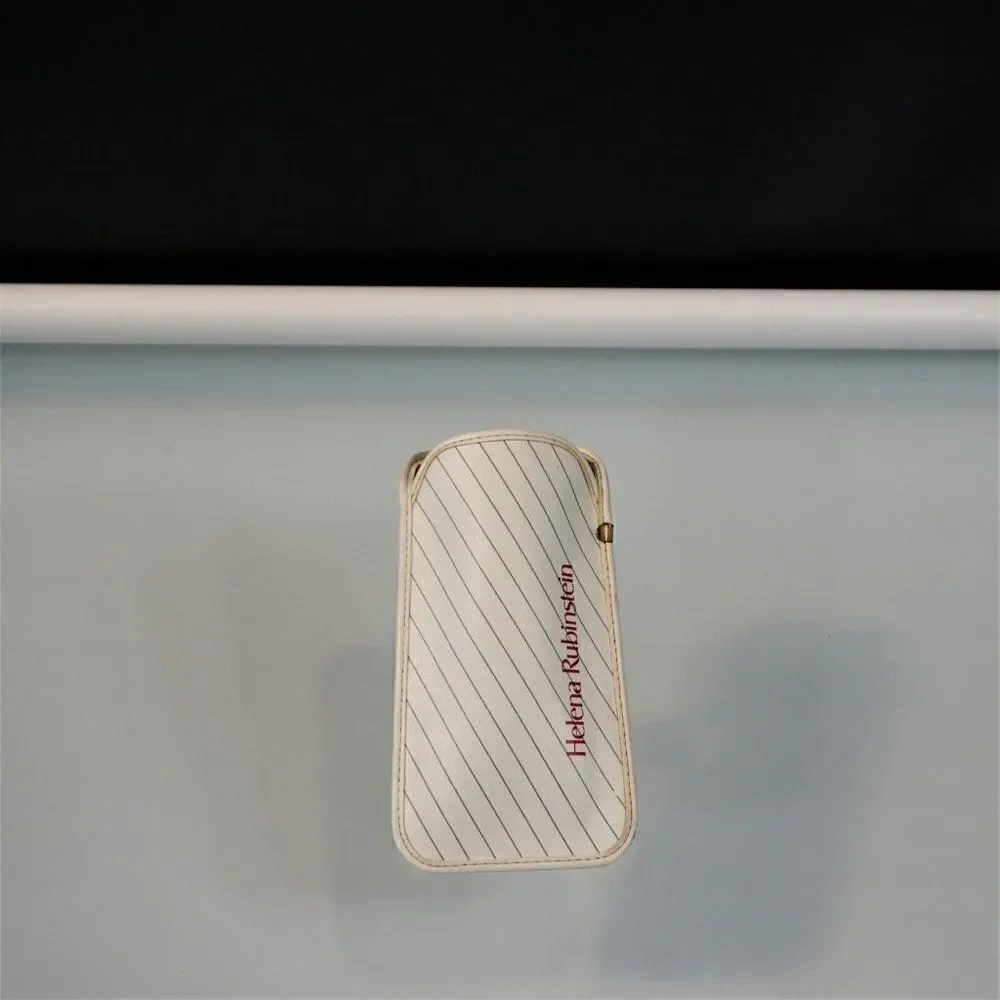 HR Helena Rubinstein Eyeglass Case Vintage 60s Made In Italy Soft Slip